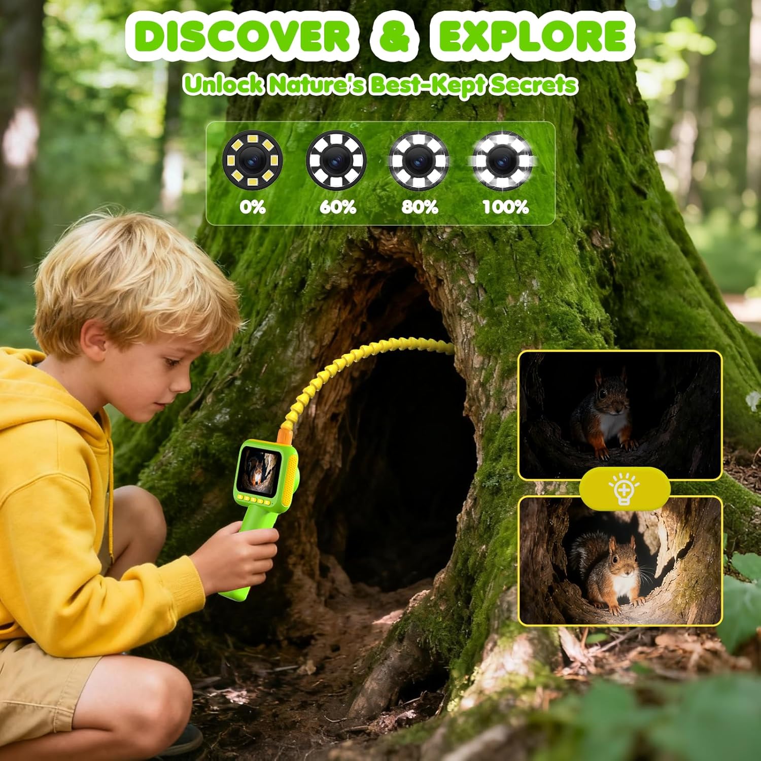 Science Nature - Endoscope pour enfants, caméra serpentine avec